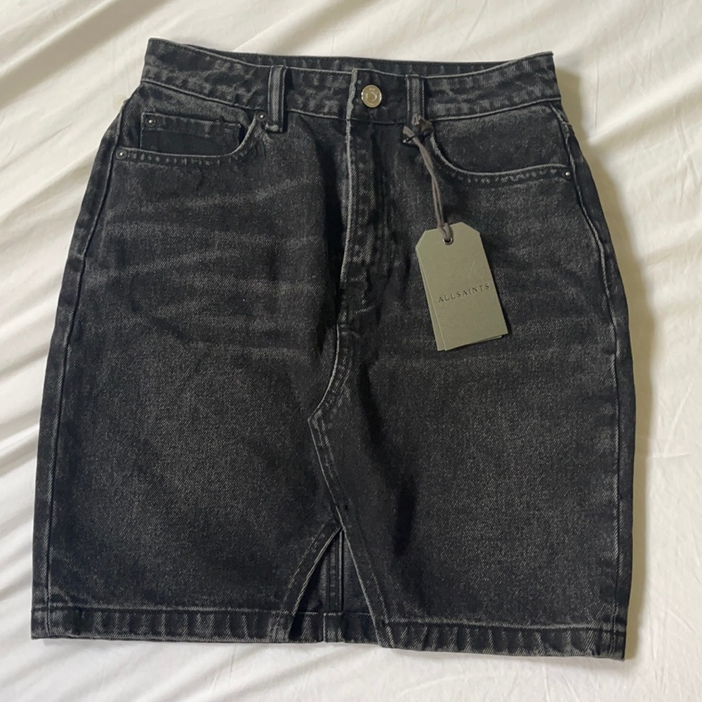 AllSaints Trudy Denim Skirt (2)